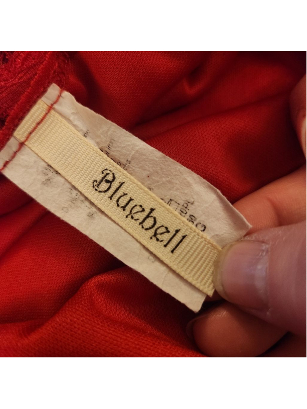 Bluebell Red off shoulders Lace Dress Size Large in ptp 22 inches - Picture 9 of 10